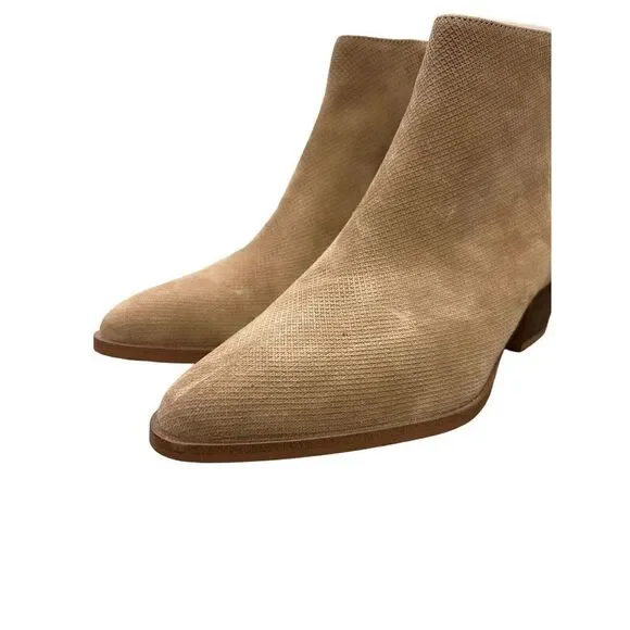 Michael Shannon Lesley Tan Beige Leather Bootie Heels Size 11 Women’s New - Picture 4 of 13